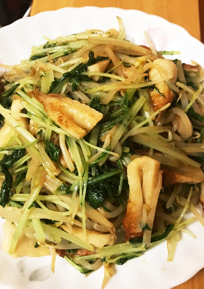 水菜ともやしと竹輪のオイマヨ炒め-レシピのメイン写真