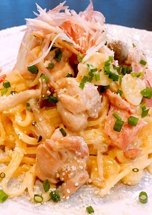 ゆずこしょうパスタ 和風カルボナーラ-レシピのメイン写真