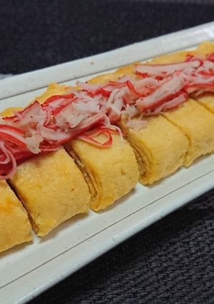 カニカマ卵焼き～カニカマのせ-レシピのメイン写真