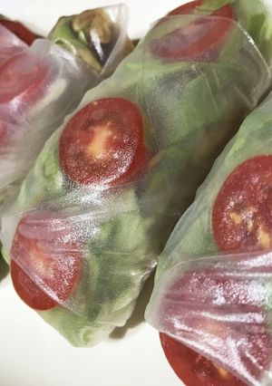 牛肉レタストマトのライスペーパー巻き-レシピのメイン写真