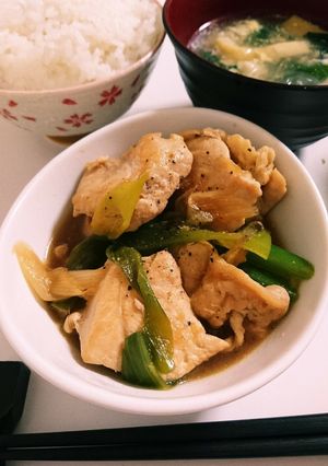 鶏むねと長ねぎのにんにく醤油煮-レシピのメイン写真