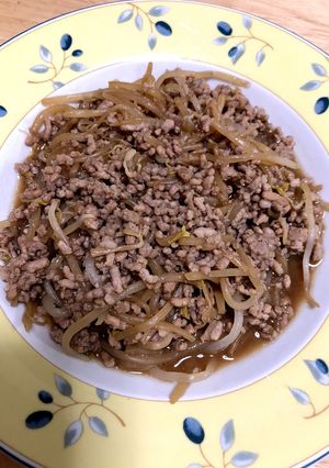 節約！簡単！もやしとひき肉のポン酢炒め-レシピのメイン写真