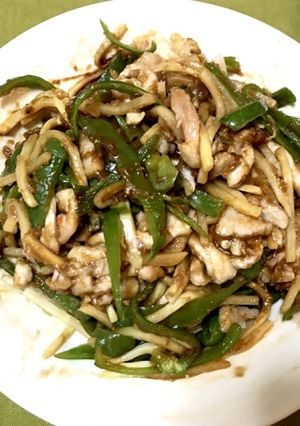 電子レンジで豚肉の青椒肉絲-レシピのメイン写真
