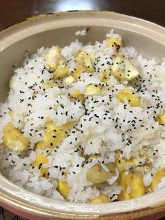 ☆簡単☆土鍋でホクホク栗ごはん☆-レシピのメイン写真