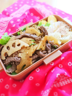 のっけ弁当(レンコンのきんぴら)-レシピのメイン写真