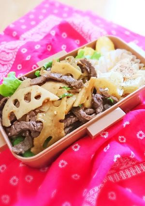 のっけ弁当（レンコンのきんぴら）-レシピのメイン写真