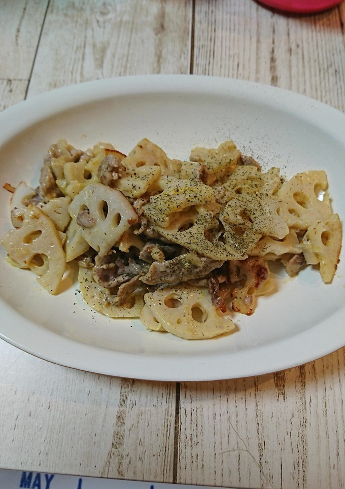 豚とれんこんのカレーマヨ炒め-レシピのメイン写真