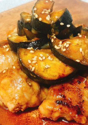 一人暮らしのキムチ〜ズ肉巻き茄子味噌炒め-レシピのメイン写真