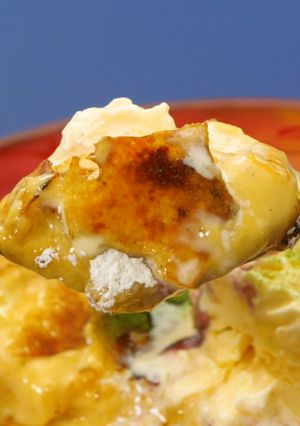 焼きマンゴー和風カスタードプリンがけ-レシピのメイン写真