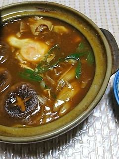 カレー味噌煮込みうどんwithプロテイン-レシピのメイン写真