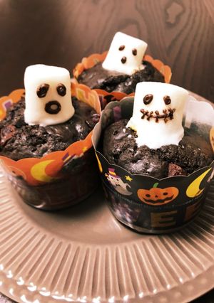 ハロウィン オバケのマフィン-レシピのメイン写真