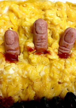 ハロウィンに最適！リアルな指型ウィンナー-レシピのメイン写真
