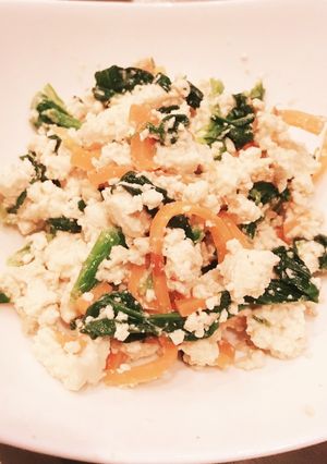 木綿豆腐とほうれん草の白和え☆-レシピのメイン写真