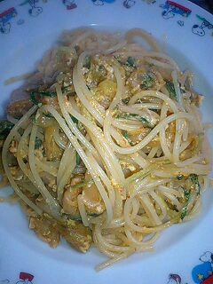 ☆キムチと水菜と卵のパスタ☆-レシピのメイン写真