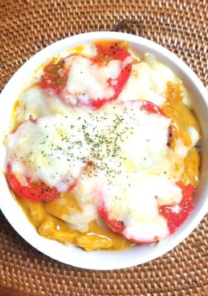 残ったカレーでトマトドリア-レシピのメイン写真