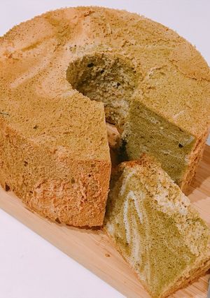 ☆卵使い切り抹茶マーブルシフォン☆-レシピのメイン写真