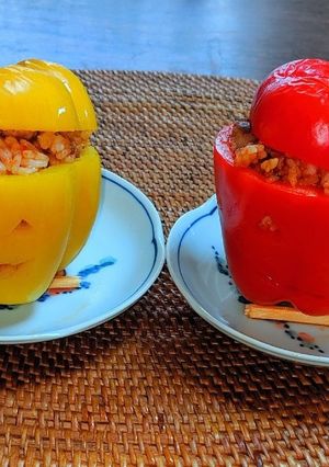 パプリカカップのリゾット✿ハロウィン-レシピのメイン写真