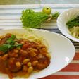 大豆とトマトのパスタ(健康食)