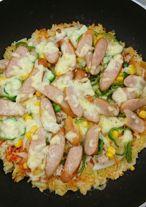 パーティにも！子どもと作れるごはんピザ-レシピのメイン写真