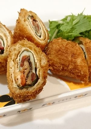 さんまとチーズのあげ巻きフライ-レシピのメイン写真