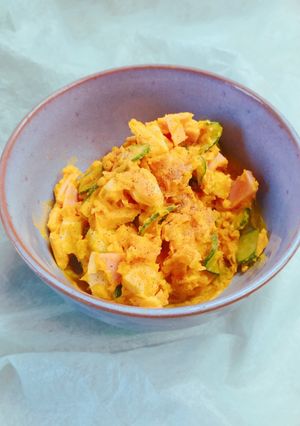 レンジで4分半☆簡単！かぼちゃのサラダ-レシピのメイン写真