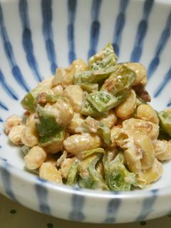 ピーマンと大豆の梅マヨネーズ和え♪-レシピのメイン写真