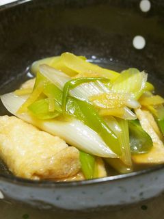 油揚げと長ネギの煮物♪生姜香る♪-レシピのメイン写真