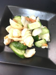 ユリ根と胡瓜のレンチン梅肉和え-レシピのメイン写真