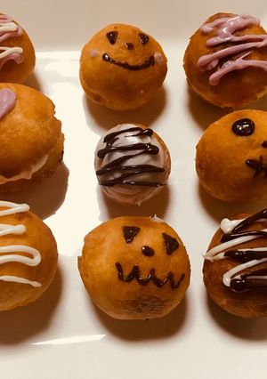 ハロウィン＊もちもち一口ドーナツ-レシピのメイン写真