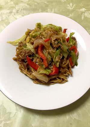 パプリカ入り焼きそば-レシピのメイン写真