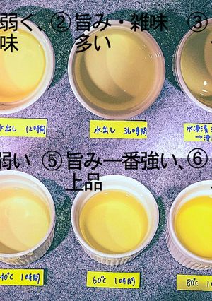 昆布だし実験Vo.1 – 方法＆温度比較-レシピのメイン写真