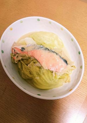 鮭とキノコのキャベツ包み煮-レシピのメイン写真