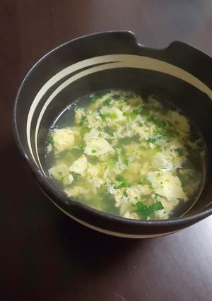 材料シンプル！簡単。ほうれん草と卵スープ-レシピのメイン写真
