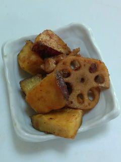 サツマイモとレンコンの甘辛煮-レシピのメイン写真