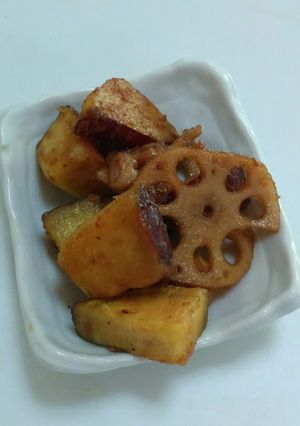サツマイモとレンコンの甘辛煮-レシピのメイン写真