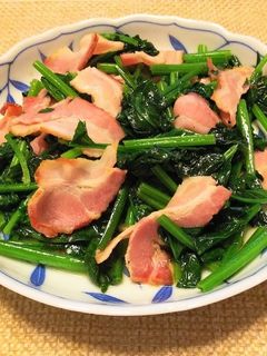 ほうれん草のベーコン炒め-レシピのメイン写真