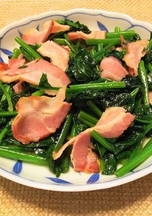 ほうれん草のベーコン炒め-レシピのメイン写真