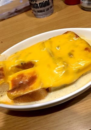 パンプキンシチューでパングラタン！-レシピのメイン写真