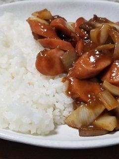 アケビの皮、ウインナーのカレー(^^)-レシピのメイン写真