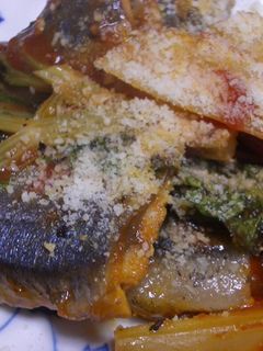 さんまとセロリ♪白ワイン&ケチャップ煮-レシピのメイン写真