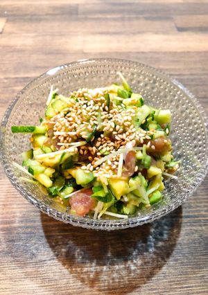 簡単！アボカドとマグロの和風和え-レシピのメイン写真