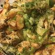 ツルッと細切り鶏肉のキムチ風味炒め