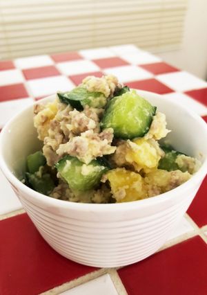 炒め挽肉入り♪ポテトサラダ-レシピのメイン写真