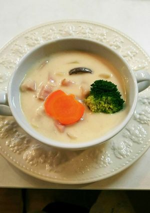 きのことベーコンのクリームスープ-レシピのメイン写真