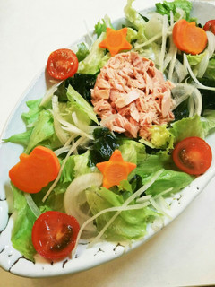 レタス 玉葱 わかめ シーチキンのサラダ-レシピのメイン写真