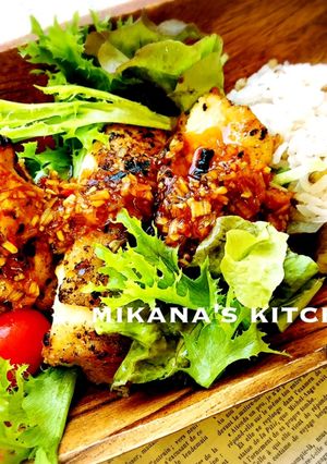 パリパリチキンのピリ辛ネギソース♪♪-レシピのメイン写真