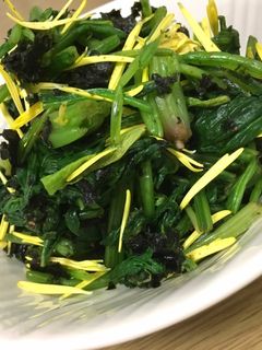 菊とほうれん草のもみ海苔おひたし-レシピのメイン写真