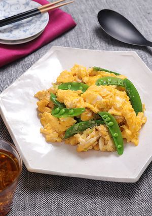 スナップエンドウと卵の中華炒め-レシピのメイン写真