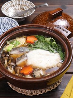 元気みなぎる!ひたちたらとかきのとろろ鍋-レシピのメイン写真