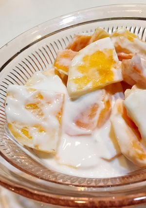 柿の大量消費！柿のヨーグルト和え-レシピのメイン写真